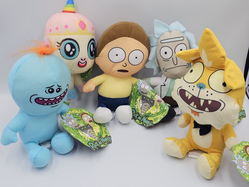 Set of 5 Rick and Morty Plush Toys 7 inch Adult Swim Cartoon Network New w/tag